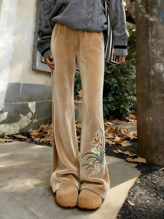Chinese-style Retro High-waisted Casual Straight-leg Pants That Elongate The Legs