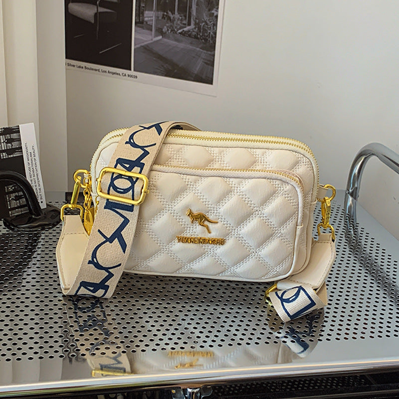 Korean Style Elegant Diamond Patterned Phone Bag Chic And Casual Shoulder Crossbody Bag