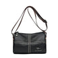 Casual Stitched Genuine Leather Women's Shoulder Bag