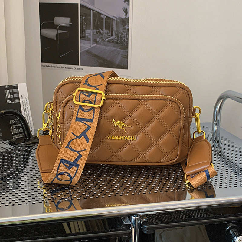 Korean Style Elegant Diamond Patterned Phone Bag Chic And Casual Shoulder Crossbody Bag