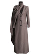 Scarf style long windbreaker suit jacket women's clothing