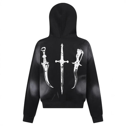 Tokyo Fur‑Collar Hoodie – Ligne Tokyo | Sweat Imprimé Dark & Élégant