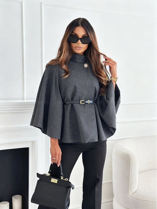 Lisbonne Wool Cape Coat – Ligne Lisbonne | Manteau Cape Élégant Femme